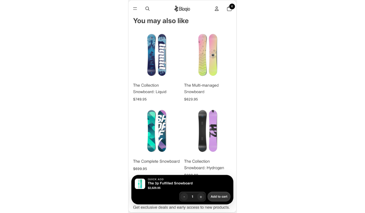 Sticky bar en mobile: captura de ejemplo de Hermes en tienda.