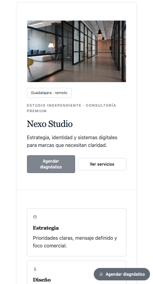 Plantilla demo para consultoría y servicios profesionales