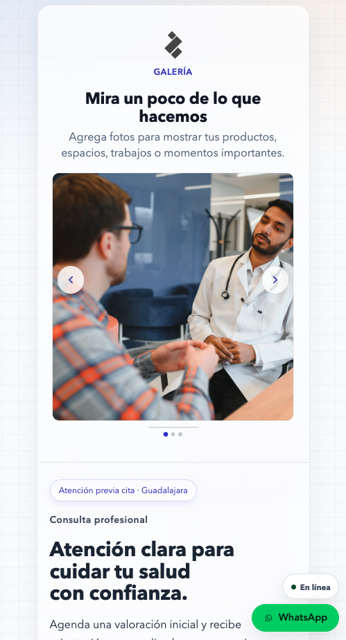 Plantilla demo para consultorios de salud y atención médica